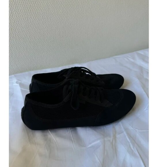 The Row - Bonnie Low Top Lace Up Sneakers - Black - Picture 7 of 12